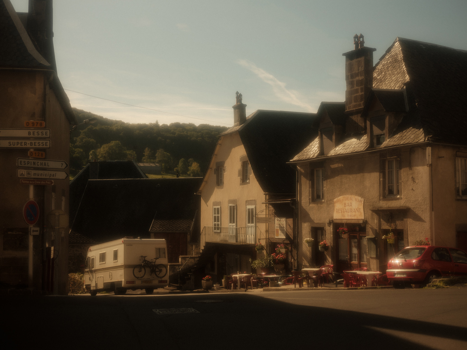 view of inside a village in Auvergne by Alexi Hobbs for Reflets de France