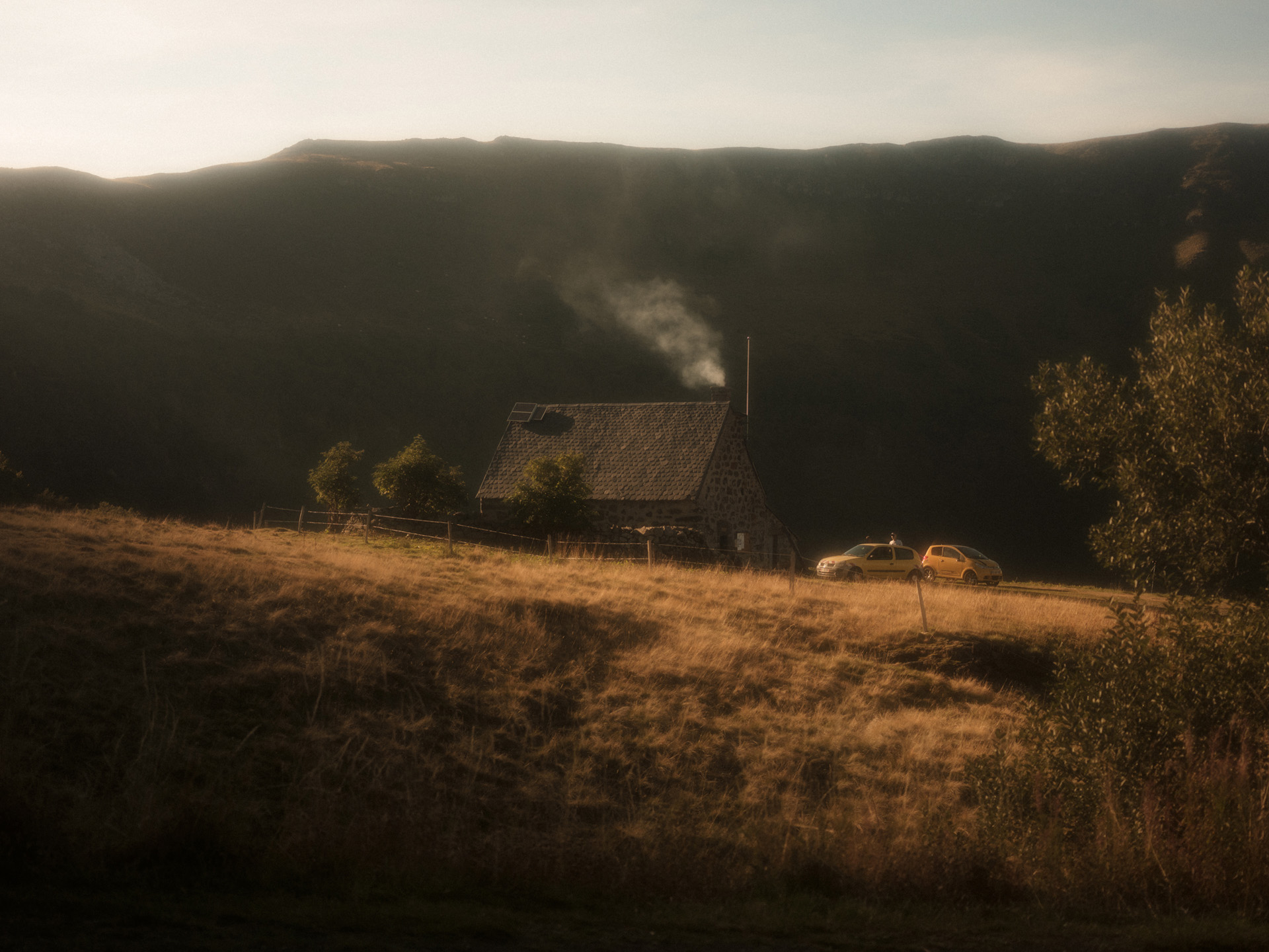 little stone farm house in french countryside by Alexi Hobbs in Auvergne for Reflets de France