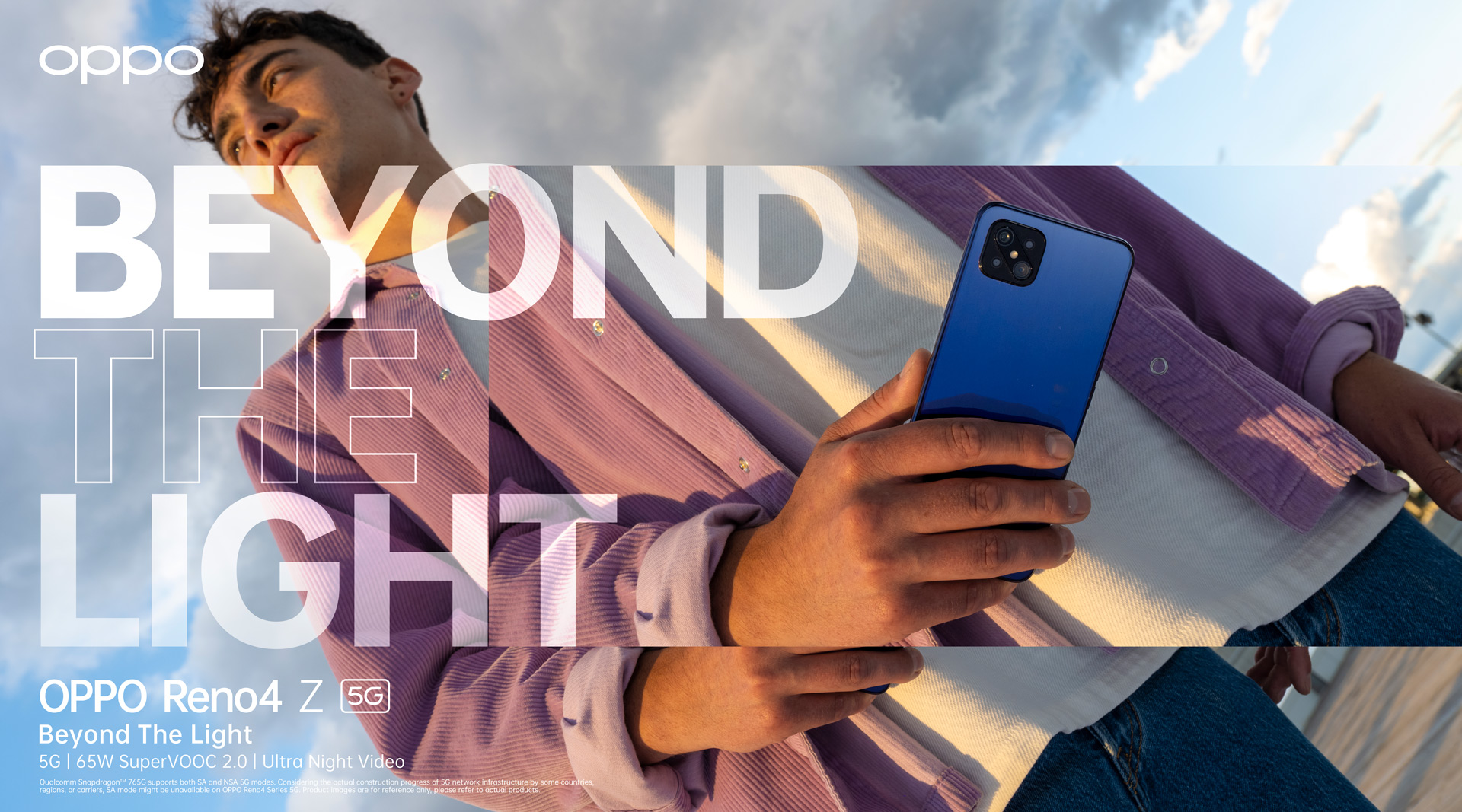 poster campaign Hungry and Foolish for Oppo latest smartphone model photographed and filmed by Simon Duhamel