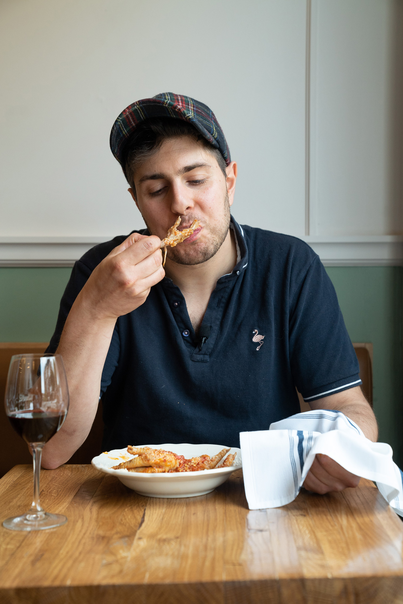 portrait of chef Luca Cianciulli at Moccione restaurant by Bruno Florin