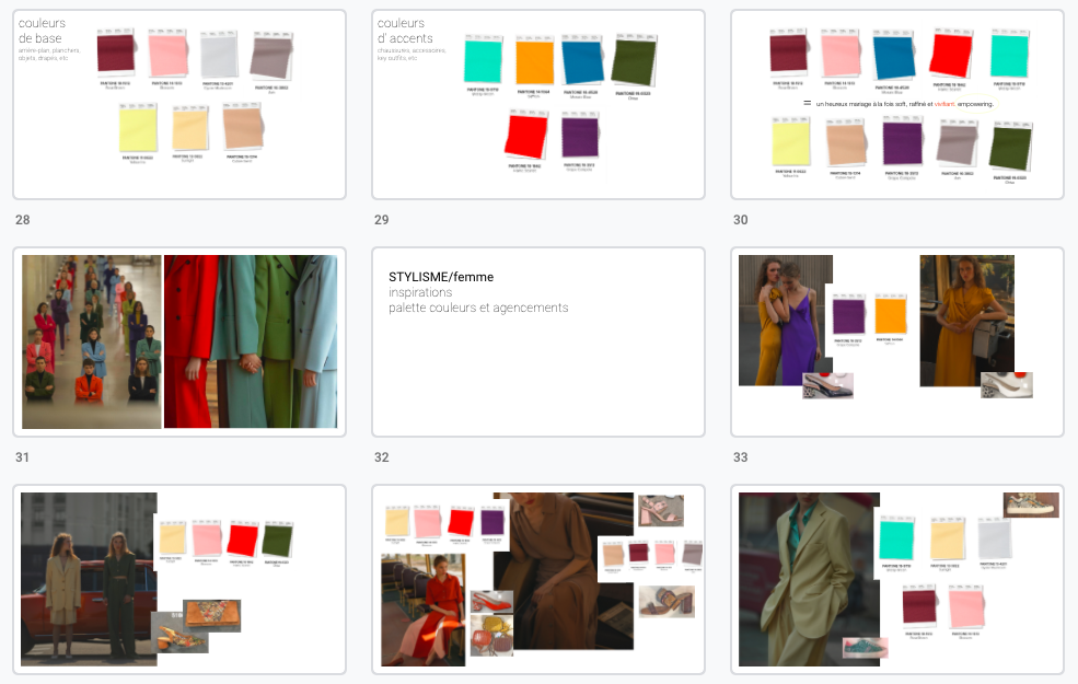 stylism colors and fabrics research by Studio TB for Jean-Paul Fort summer-spring campaign