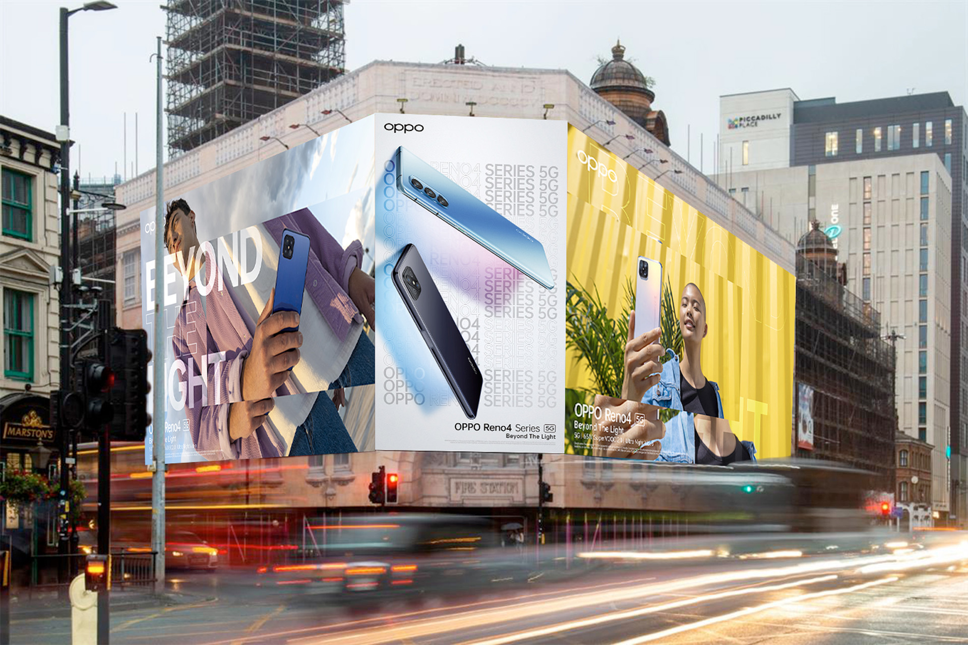 poster campaign Hungry and Foolish for Oppo latest smartphone model photographed and filmed by Simon Duhamel