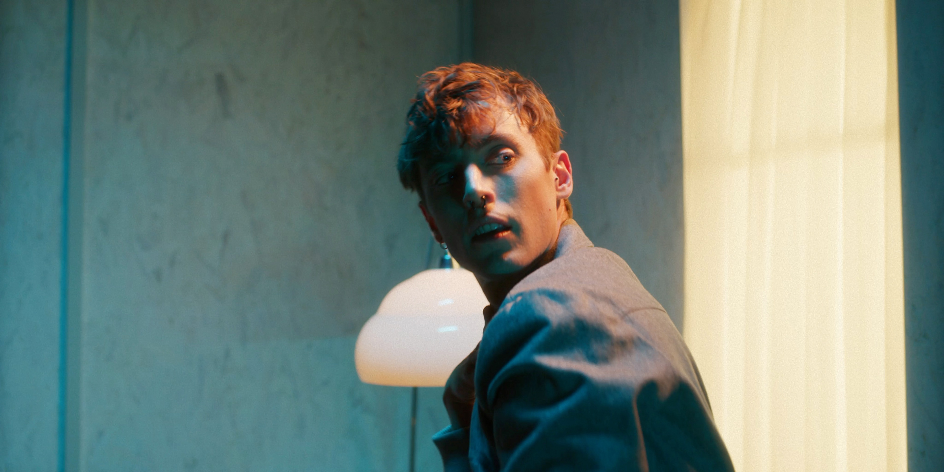 male dancer in soft green ambiance by Simon Duhamel for NYCM by Fabrikate