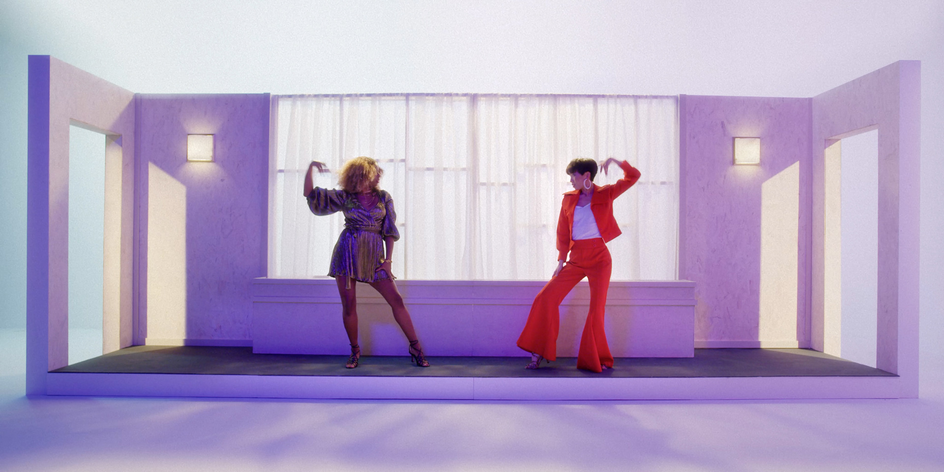 black and asian female dancers by Simon Duhamel for On And On for Fabrikate