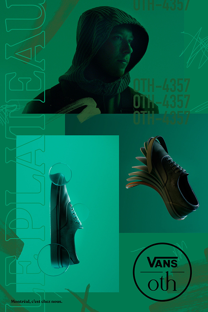poster pour la campagne 2019 de OTH x VANS inspiré du Plateau de Montréal par Simon Duhamel