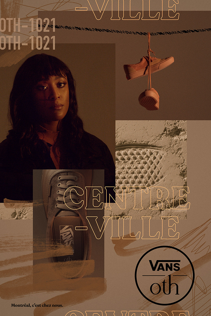 poster pour la campagne 2019 de OTH x VANS inspiré du centre-ville de Montréal par Simon Duhamel