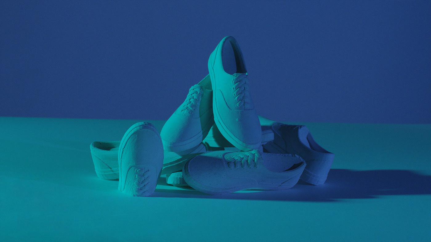 chaussures Vans en béton pour la campagne 2019 de OTH x VANS par Simon Duhamel
