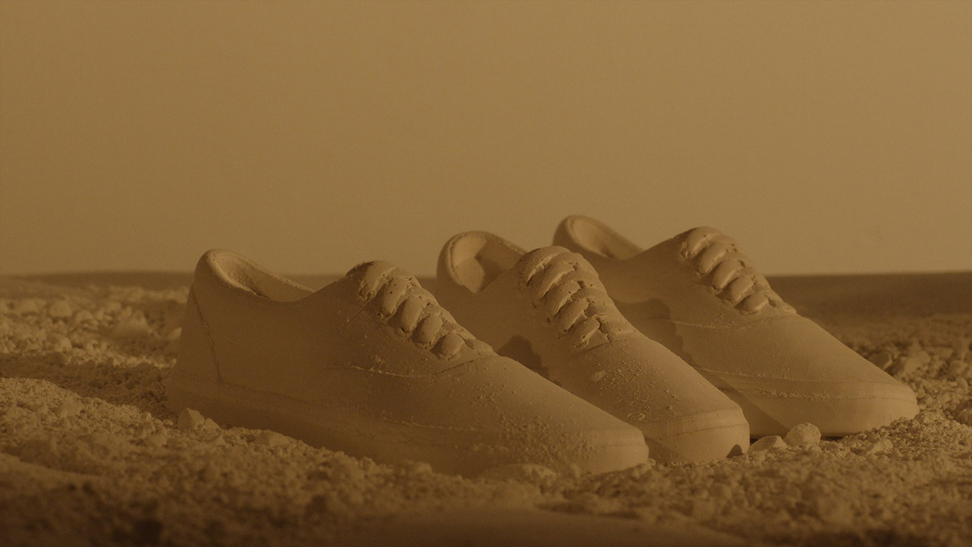 shoes in dirt by Simon Duhamel for Vans x OTH with Ogilvy